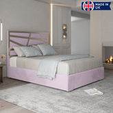 Annabel Upholstered Soft Velvet Metal Bed Frame