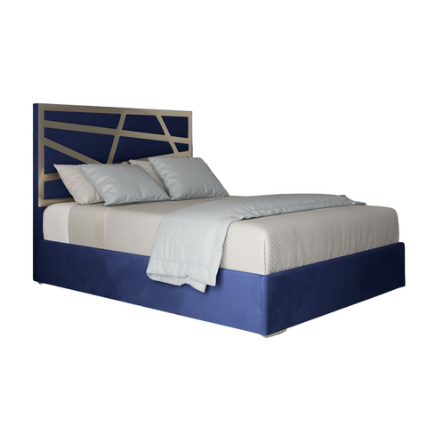 Annabel Upholstered Soft Velvet Metal Bed Frame