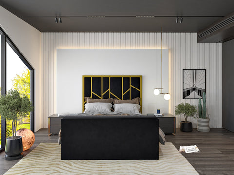 Amaryn Luxe Metal Tv Bed Frame
