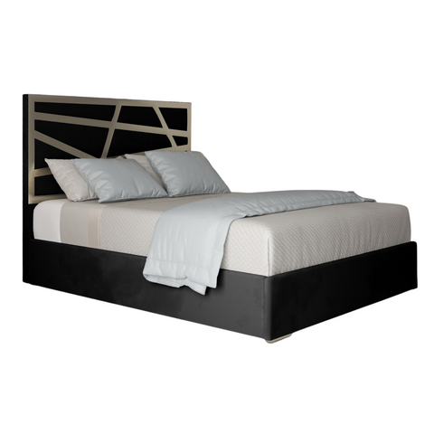 Annabel Upholstered Soft Velvet Metal Bed Frame