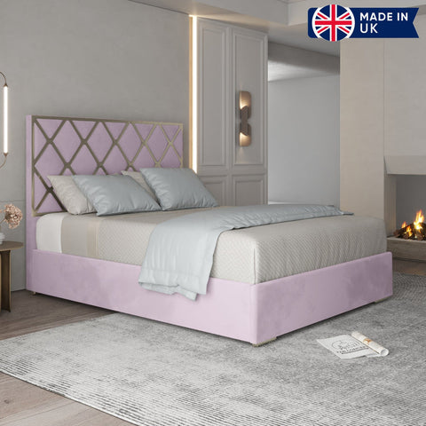 Sawyer Upholstered Soft Velvet Metal Bed Frame