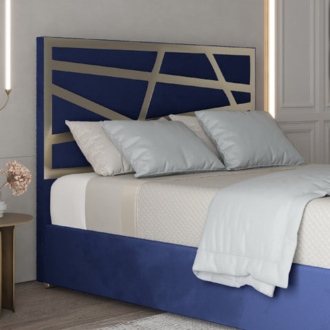 Annabel Upholstered Soft Velvet Metal Bed Frame