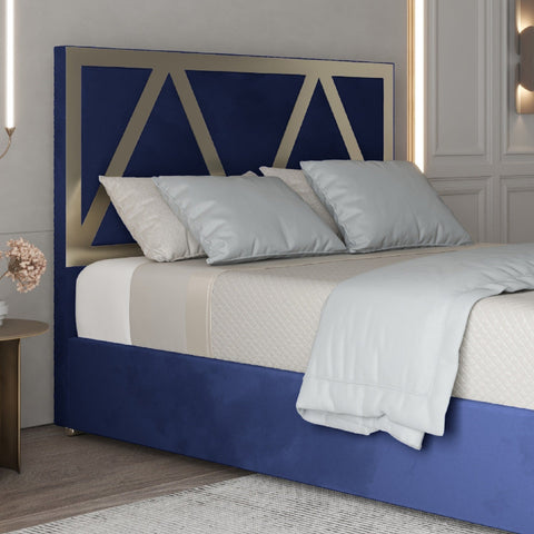 Abigail Upholstered Soft Velvet Metal Bed Frame