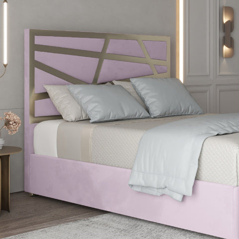 Annabel Upholstered Soft Velvet Metal Bed Frame