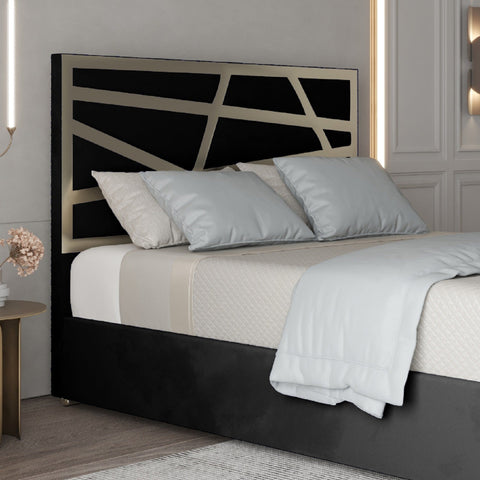 Annabel Upholstered Soft Velvet Metal Bed Frame