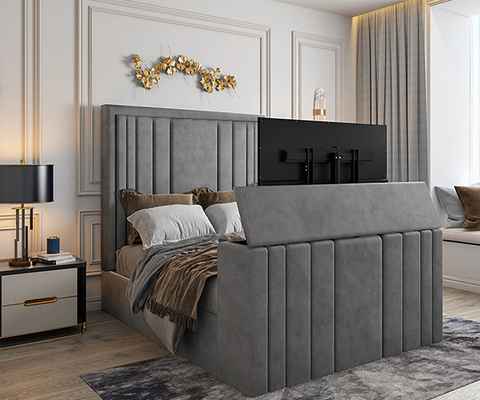 Annabel Upholstered Soft Velvet Metal Bed Frame