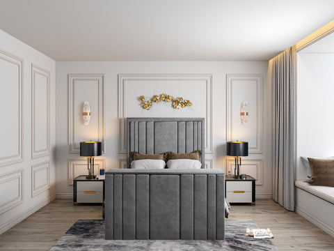Amaryn Luxe Metal Tv Bed Frame