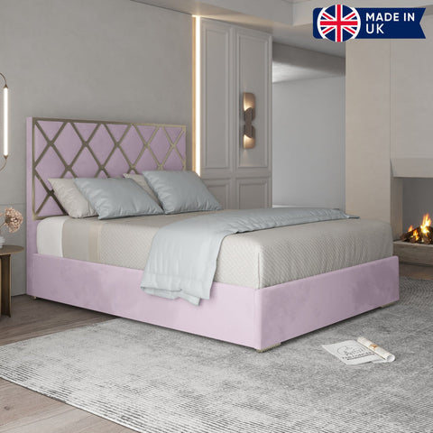 Abigail Upholstered Soft Velvet Metal Bed Frame