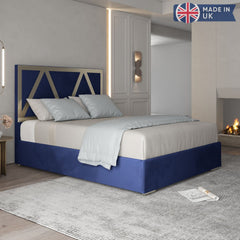 Abigail Upholstered Soft Velvet Metal Bed Frame