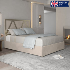 Abigail Upholstered Soft Velvet Metal Bed Frame