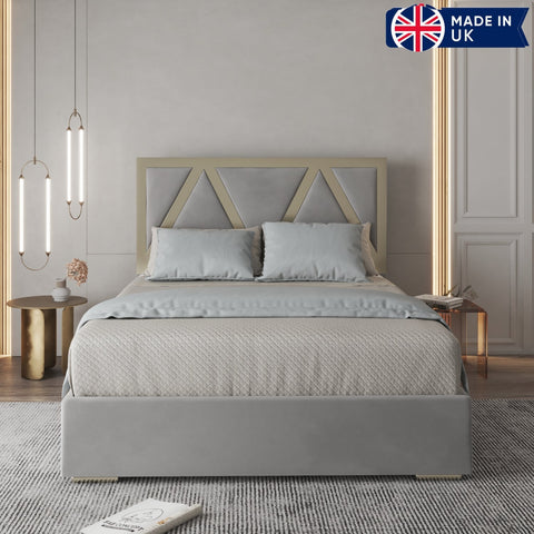 Abigail Upholstered Soft Velvet Metal Bed Frame