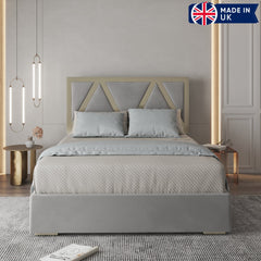 Abigail Upholstered Soft Velvet Metal Bed Frame