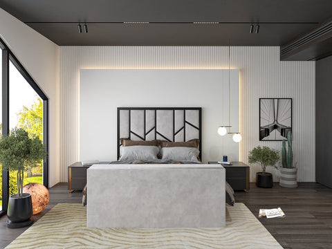 Amaryn Luxe Metal Tv Bed Frame