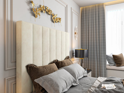Greenport Upholstered Soft Velvet Line Tv Bespoke Bed Frame