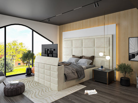 Lirim Upholstered Tv Bed Frame