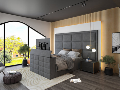 Lirim Upholstered Tv Bed Frame