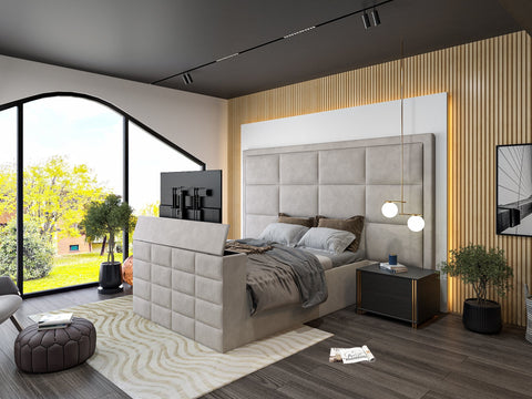 Lirim Upholstered Tv Bed Frame